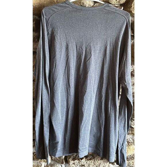 Men’s Grey Lululemon Long Sleeve Henley Top Size Extra Large - Picture 4 of 5